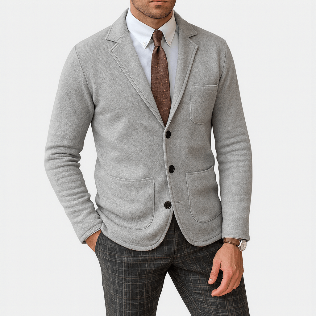 Men's Classic Blazer - Stylish Single-Breasted Design for Any Occasion