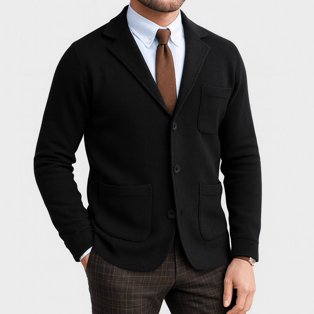 Men's Classic Blazer - Stylish Single-Breasted Design for Any Occasion