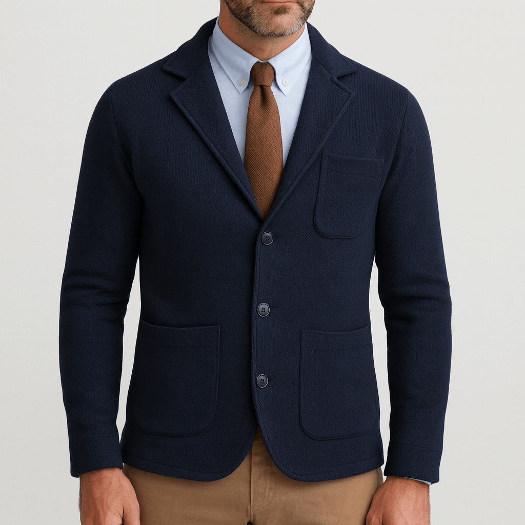 Men's Classic Blazer - Stylish Single-Breasted Design for Any Occasion