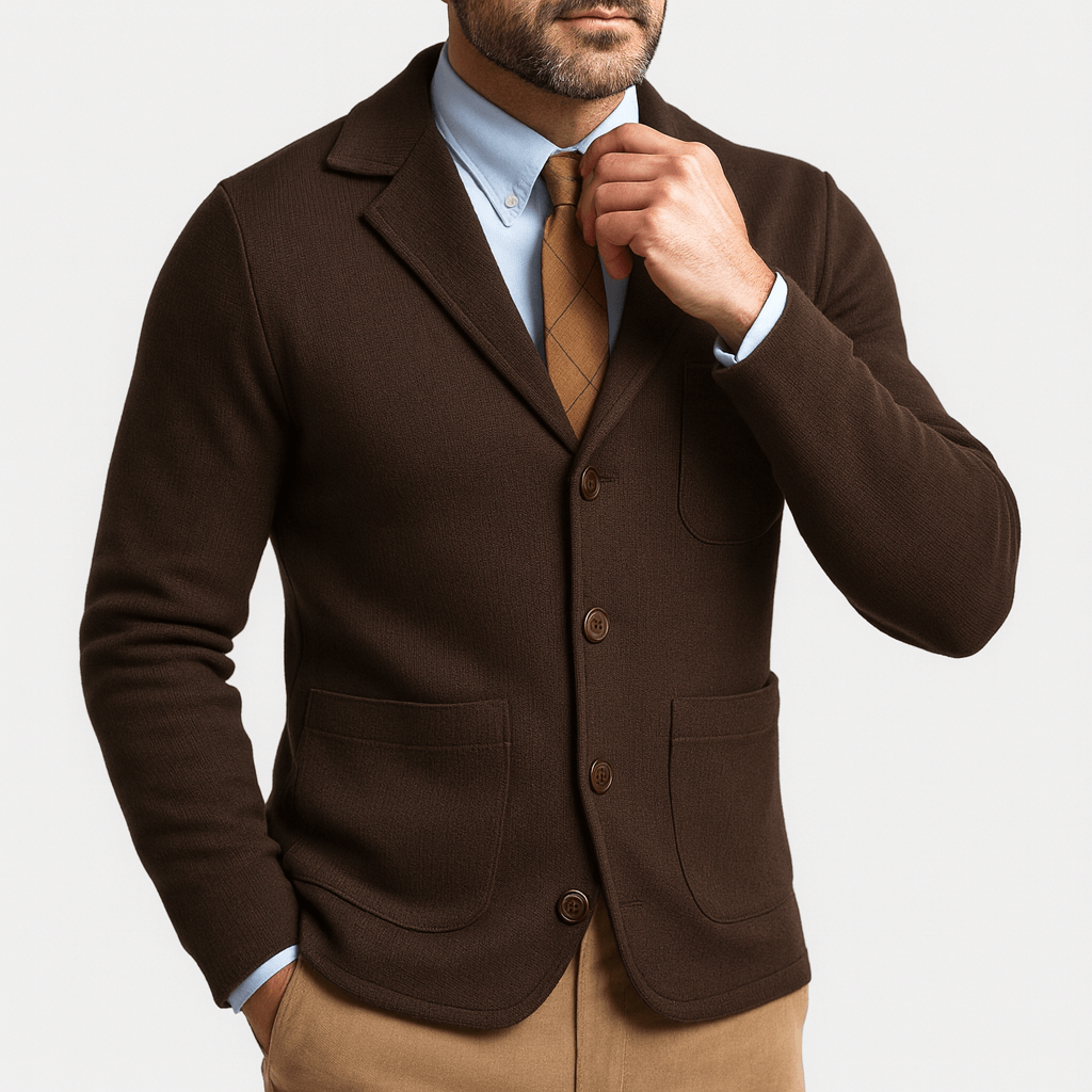 Men's Classic Blazer - Stylish Single-Breasted Design for Any Occasion