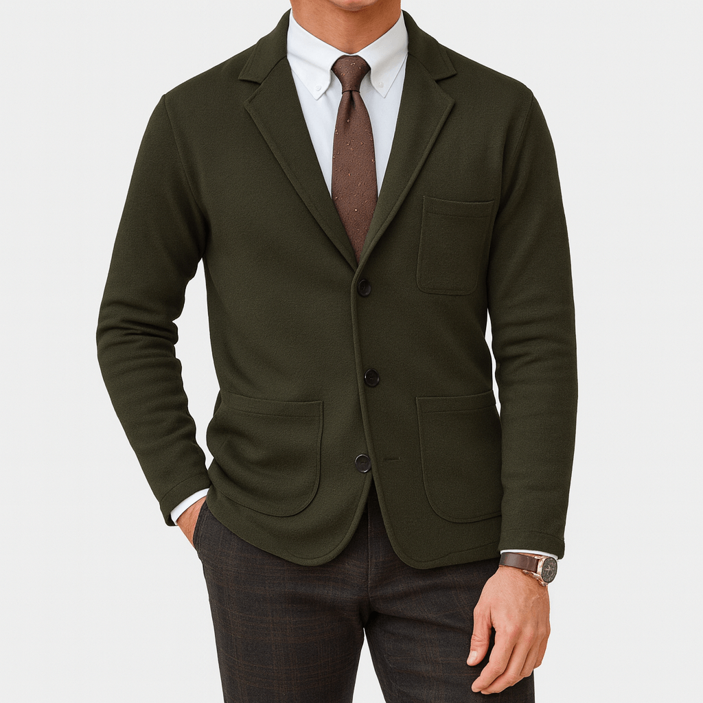Men's Classic Blazer - Stylish Single-Breasted Design for Any Occasion