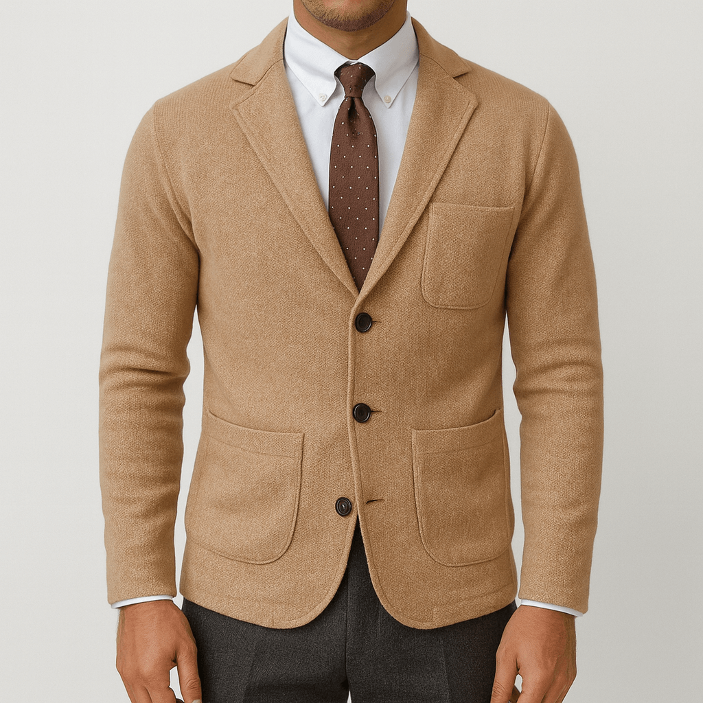 Men's Classic Blazer - Stylish Single-Breasted Design for Any Occasion