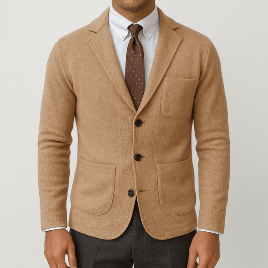 Men's Classic Blazer - Stylish Single-Breasted Design for Any Occasion
