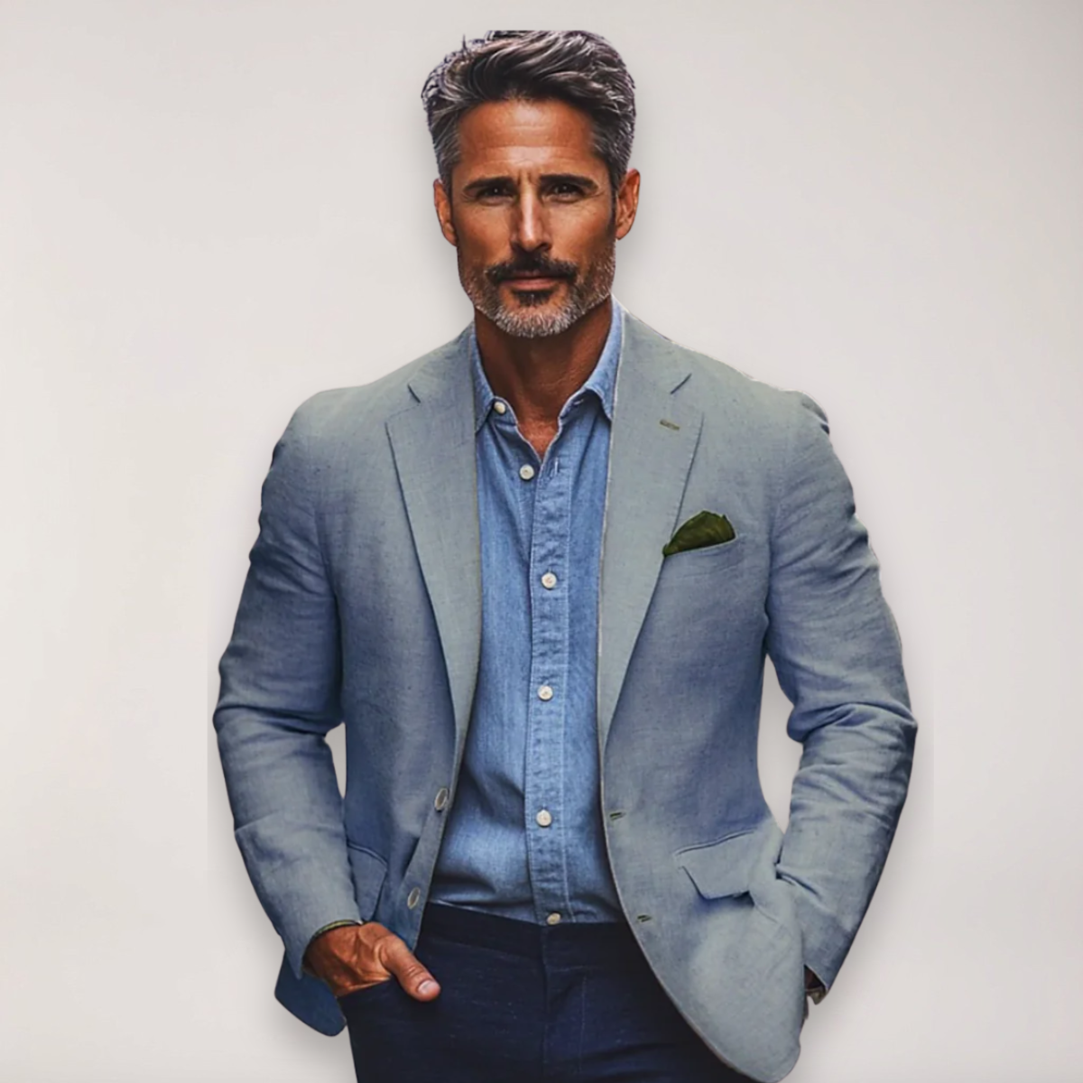 Men's Smart Casual Blazer in Beige, Navy, Blue, and Grey - Ideal for Office and Events