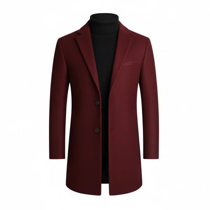 Men's Notch Lapel Coat for Smart Events