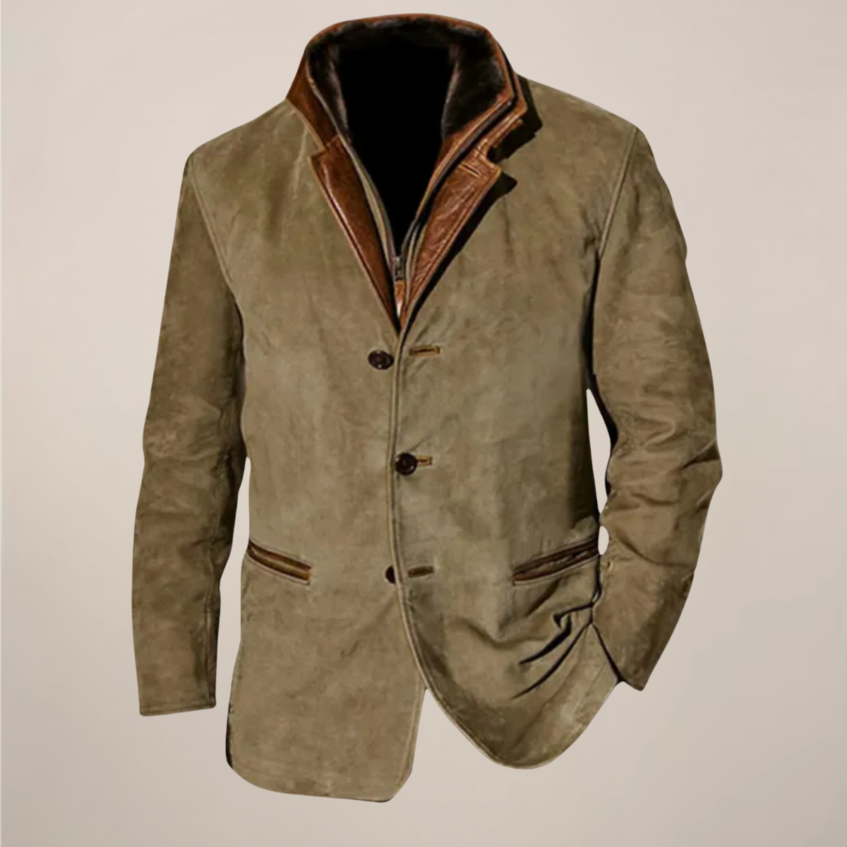 Men’s Vintage Reversed Collar Jacket – Classic Style for Every Occasion