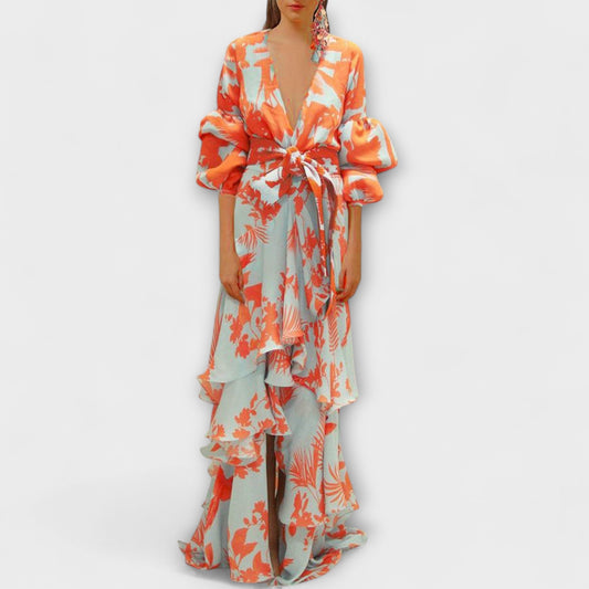 Marie - Flowing Chiffon Dress for Festive Occasions