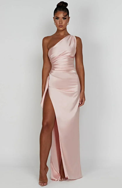 Chic Asymmetric Maxi Dress for Evening Wear