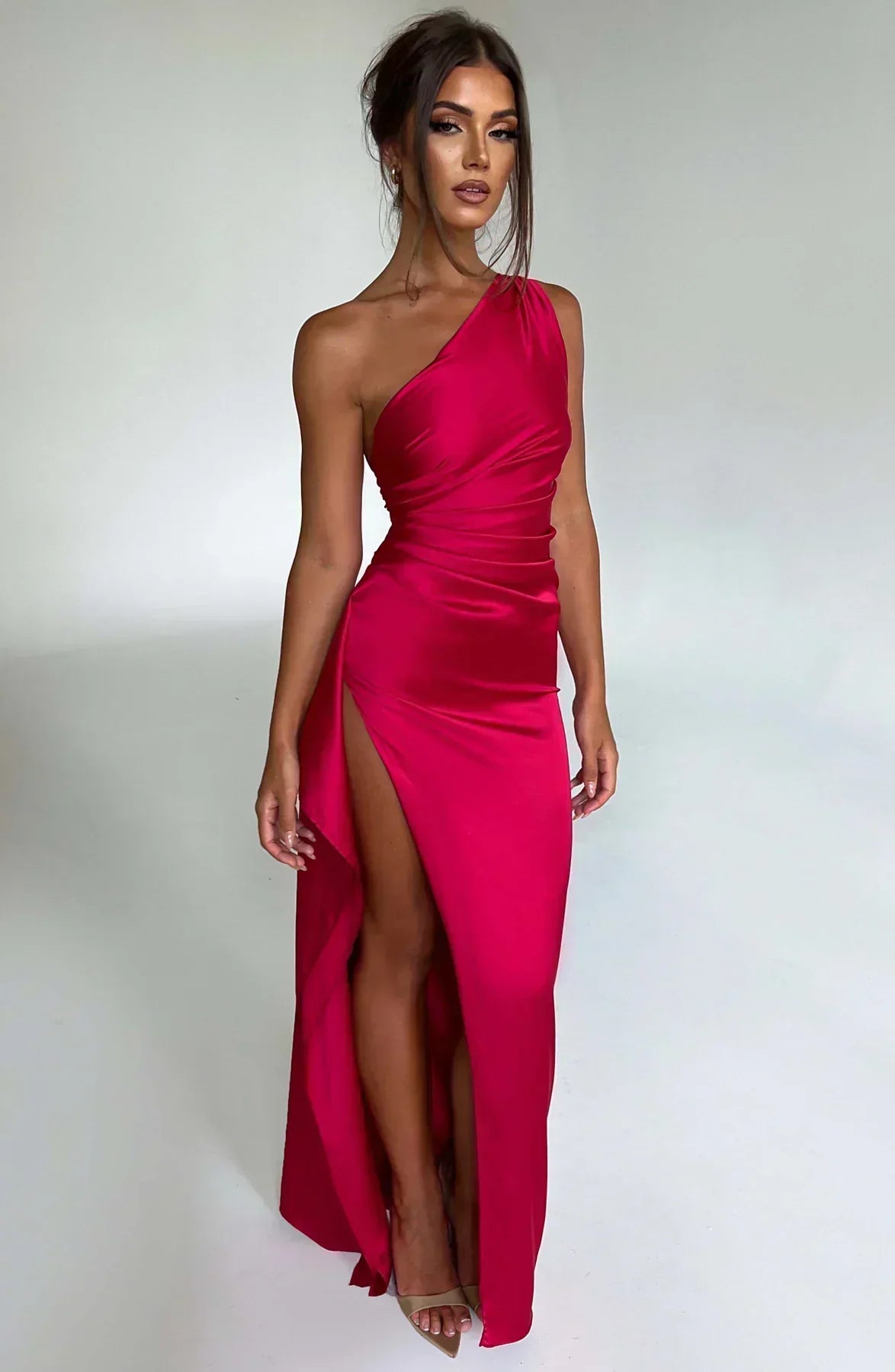 Chic Asymmetric Maxi Dress for Evening Wear