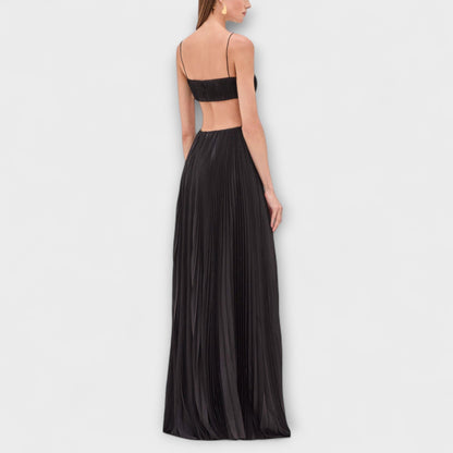Chic Pleated Cutout Maxi Dress for Any Occasion