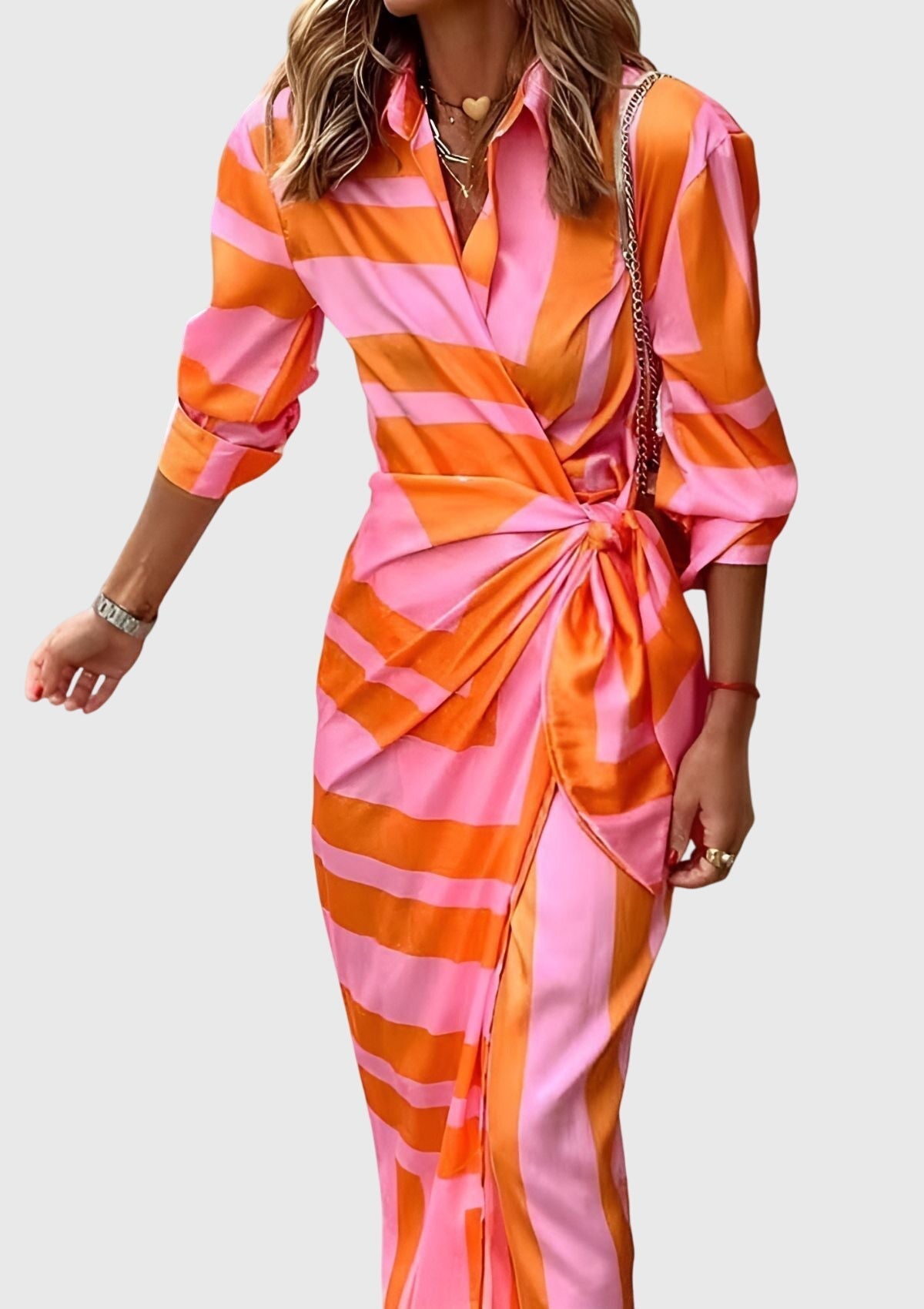 Everly™ | Chic Printed Wrap Dress for Any Occasion