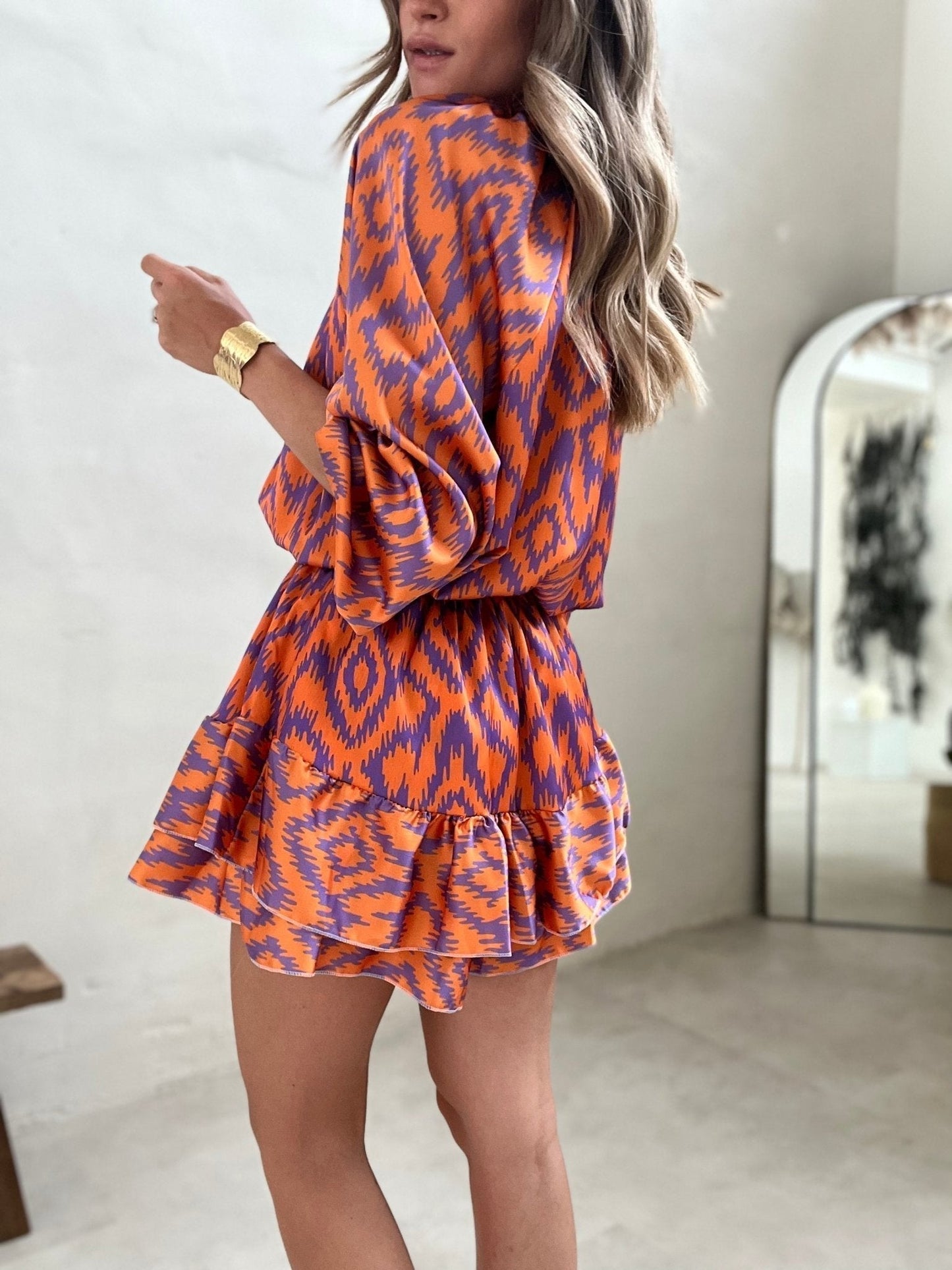Eleanor - Flowing Ruffle Mini Dress for Every Occasion
