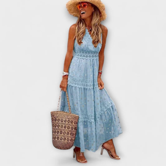 Boho Lace Maxi Dress for Festive Occasions
