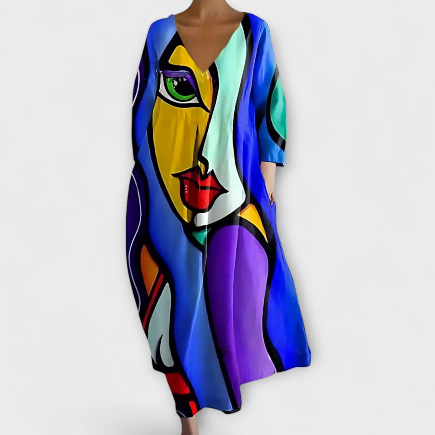 Vibrant V-Neck Maxi Dress for Every Occasion