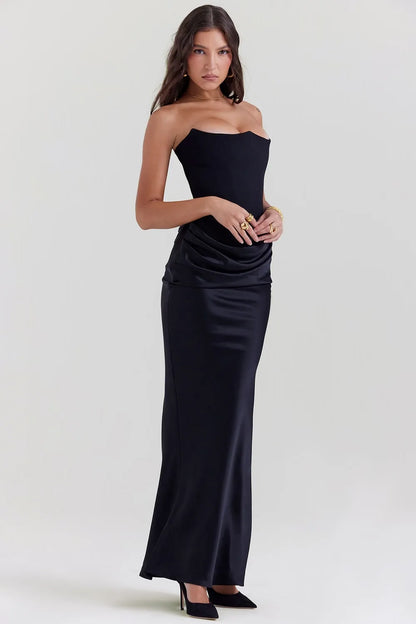 Victoria Noir | Chic Black Wedding Guest Dress